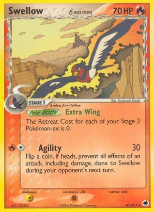 Dragon Frontiers Swellow (Delta Species) #40