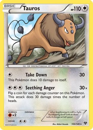 XY Base Set Tauros #100