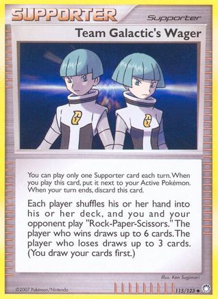 Mysterious Treasures Team Galactic's Wager #115