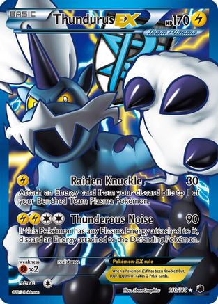 Plasma Freeze Thundurus EX (Team Plasma) (110 Full Art) #110