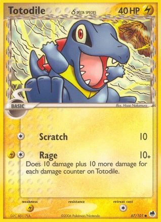 Dragon Frontiers Totodile (Delta Species) #67