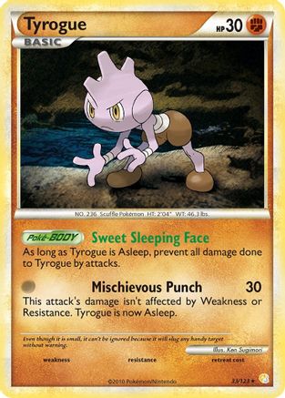 HeartGold SoulSilver Tyrogue #33