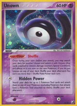 Unown (H) H Unseen Forces Pokémon card