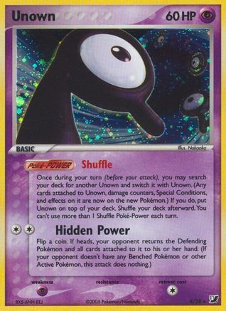 Unown (R) R Unseen Forces Pokémon card