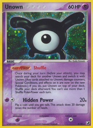 Unown (X) X Unseen Forces Pokémon card