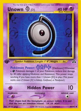 Neo Discovery Unown [D] #47