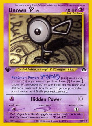 Neo Discovery Unown [F] #48