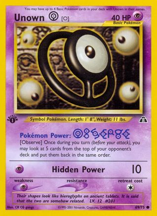 Neo Discovery Unown [O] #69