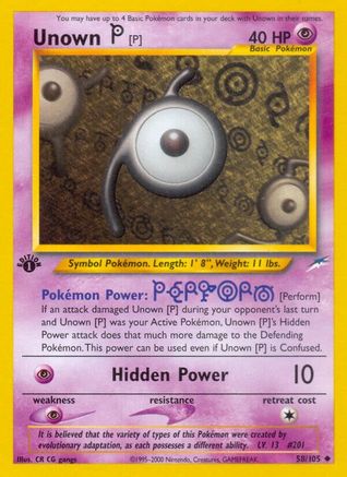Neo Destiny Unown [P] #058