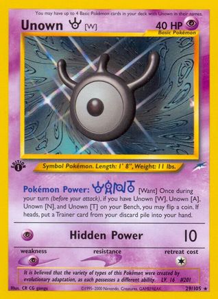 Neo Destiny Unown [W] #029