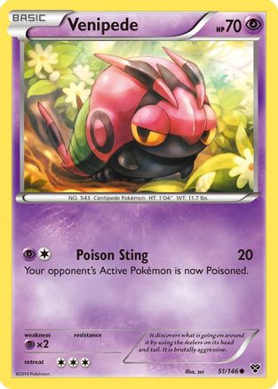 XY Base Set Venipede #51