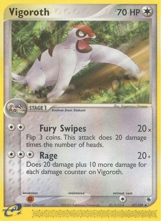 Ruby and Sapphire Vigoroth #47