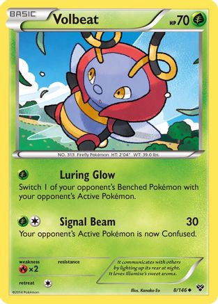 XY Base Set Volbeat #8