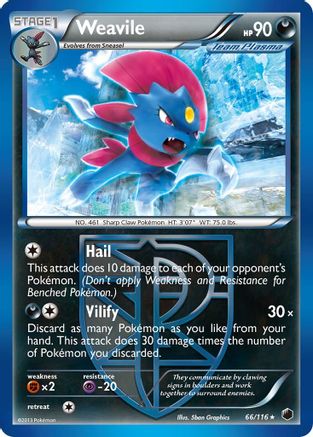 Plasma Freeze Weavile (Team Plasma) #66