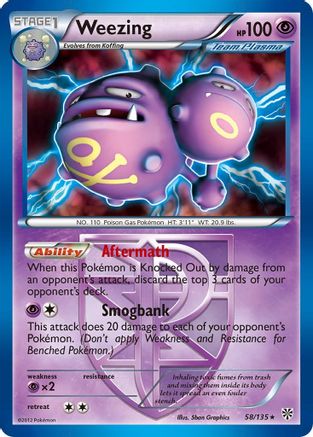 Plasma Storm Weezing (Team Plasma) #58
