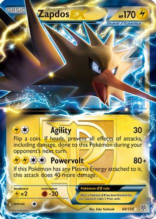 Plasma Storm Zapdos EX (Team Plasma) #48