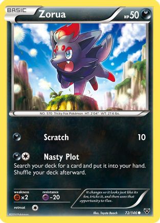 XY Base Set Zorua #72