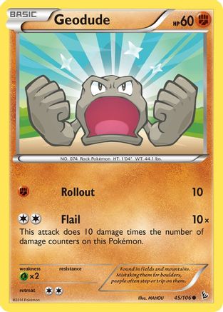 XY - Flashfire Geodude #45