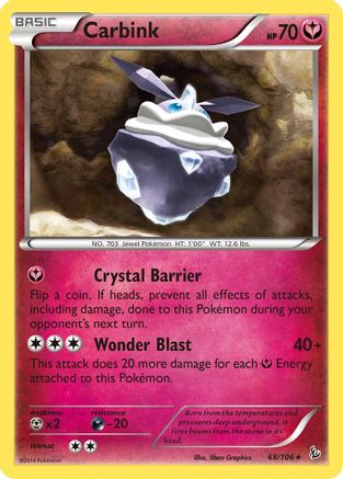 XY - Flashfire Carbink #68