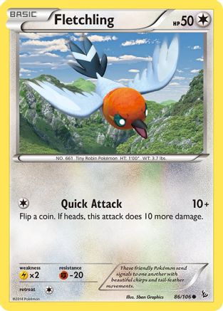 XY - Flashfire Fletchling #86