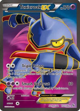 XY - Flashfire Toxicroak EX (102 Full Art) #102