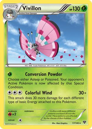 XY Base Set Vivillon (Meadow [Pink]) #17