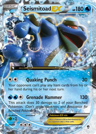 XY - Furious Fists Seismitoad EX #20