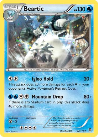 XY - Furious Fists Beartic #22