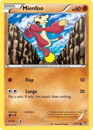 XY - Furious Fists Mienfoo #56