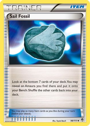 XY - Furious Fists Sail Fossil #98