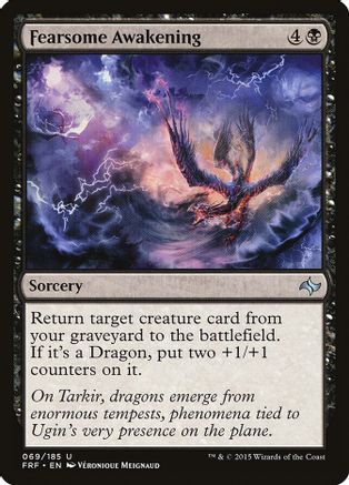 Fearsome Awakening Foil LP/NM Mtg Magic the Gathering 