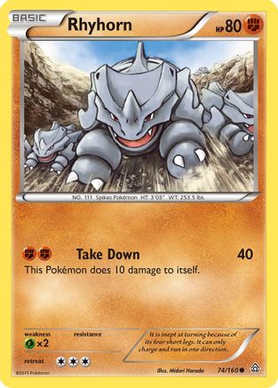 XY - Primal Clash Rhyhorn #74