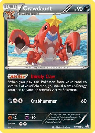 XY - Primal Clash Crawdaunt #92