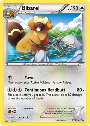 XY - Primal Clash Bibarel #118