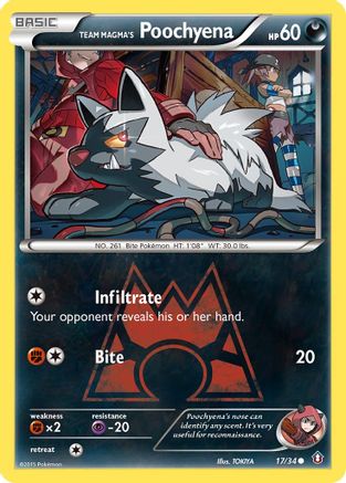 Double Crisis Team Magma's Poochyena #17