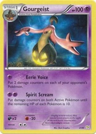 Gourgeist 2 XY Trainer Kit: Sylveon & Noivern Pokémon card