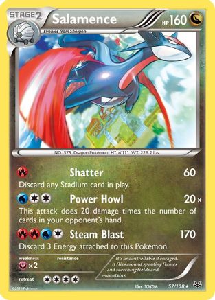 XY - Roaring Skies Salamence #57