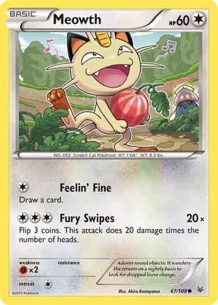 XY - Roaring Skies Meowth #67