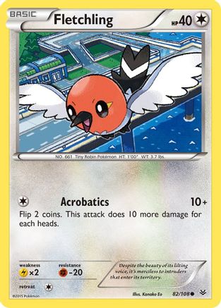 XY - Roaring Skies Fletchling #82