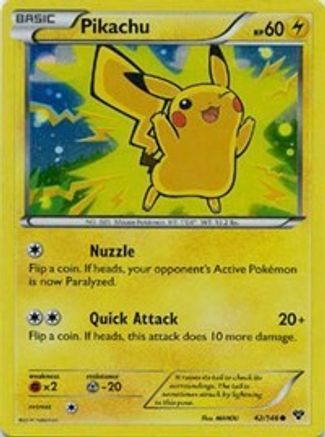 winking pikachu card