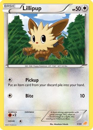 Lillipup 1 BW trainer Kit (Excadrill) Pokémon card