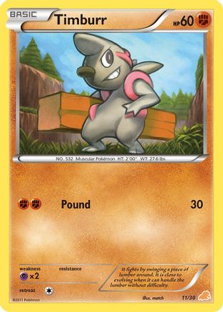 BW Trainer Kit: Excadrill & Zoroark Timburr (#11) #11