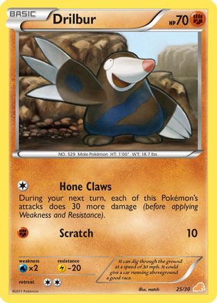 BW Trainer Kit: Excadrill & Zoroark Drilbur (#25) #25