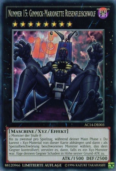 Number 15: Gimmick Puppet Giant Grinder (German) - "Nummer 15: Gimmick-Marionette Riesenfleischwolf"