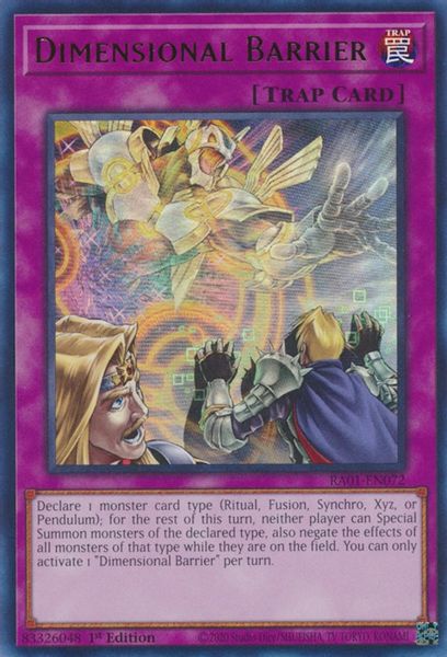 Dimensional Barrier