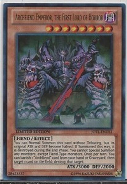 Archfiend Emperor, the First Lord of Horror