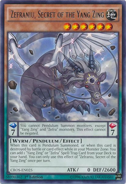 Zefraniu, Secret of the Yang Zing