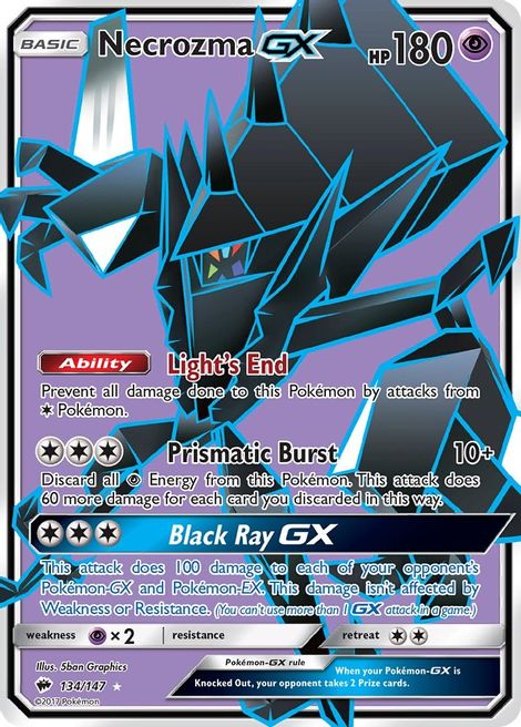 Necrozma Gx Full Art Sm Burning Shadows Pokemon