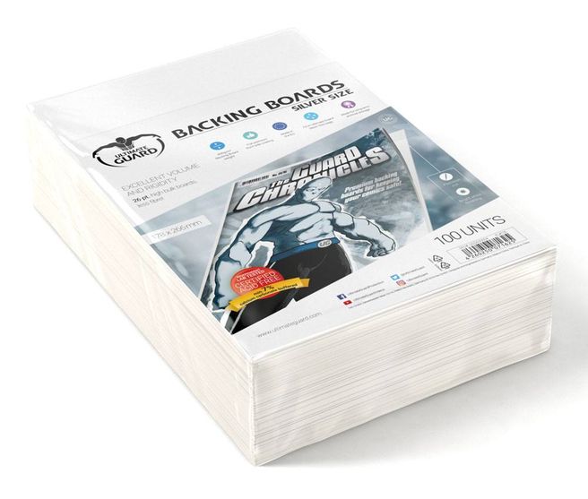 Comic Backing Boards Silver Age (100Pack) Ultimate Guard Comic