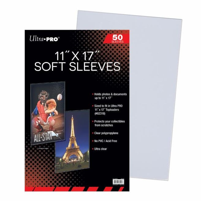 Ultra Pro 11" x 17" Soft Sleeves (50Pack) Ultra Pro Card Sleeves